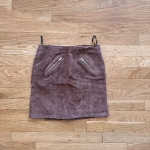 BlankNYC Mocha Suede Mini Skirt